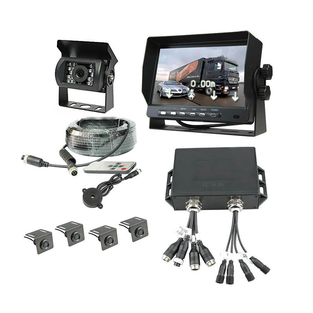 KIT DE SENSORES + CAMARA Y MONITOR, "VEHICULOS PESADOS "