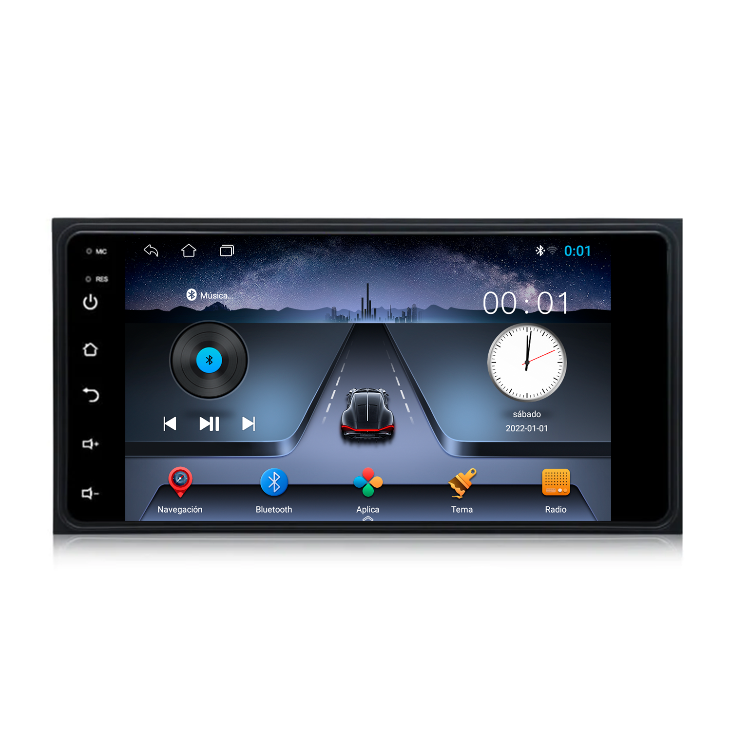 RADIO PARA TOYOTA UNIVERSAL 2+32 CON CARPLAY Y ANDROID AUTO